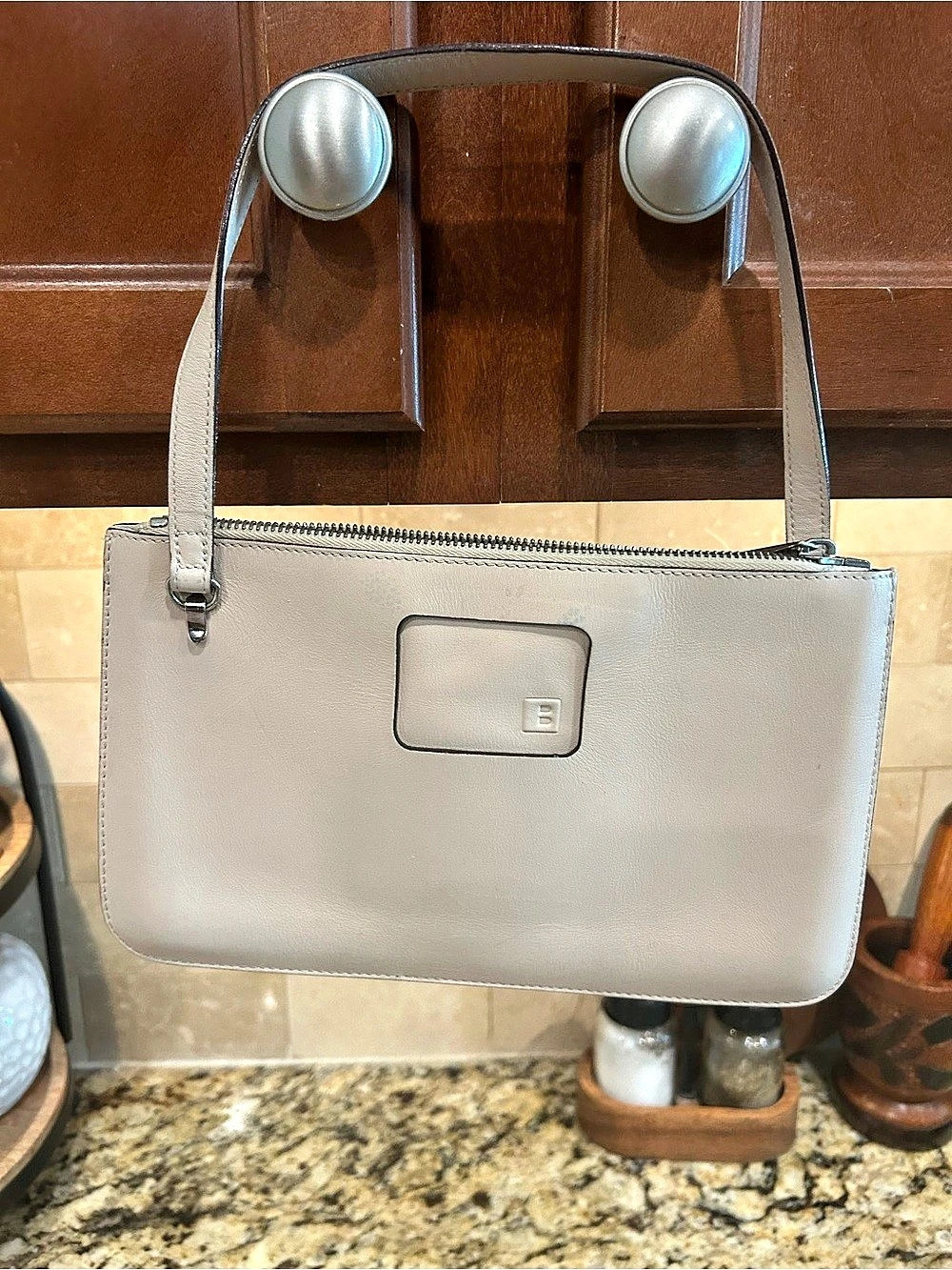 Bally Structured Mini Bag in Beige